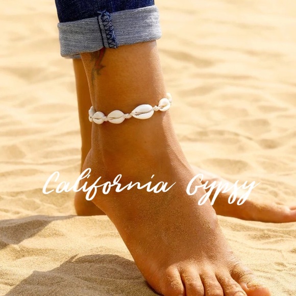Beach Boho hippie conch shell bracelet/ anklet - Picture 3 of 5